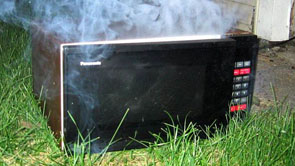 Microwaved floral spade