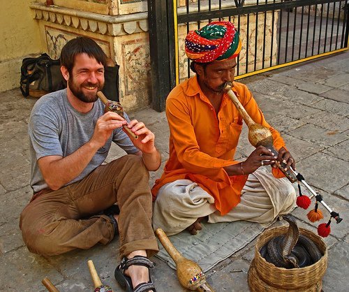 The Snake Taming Festival taming cobra