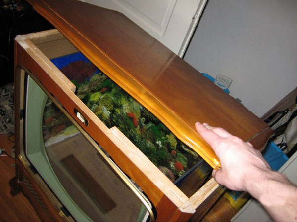 old tv aquarium