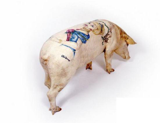 pig tattoo art