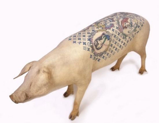 pig tattoo art