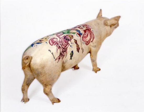 pig tattoo art