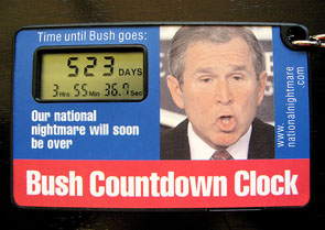 bush countdown clock