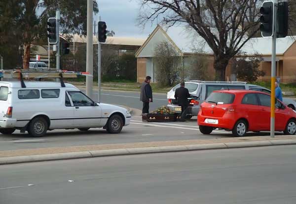 lost coffin on the road