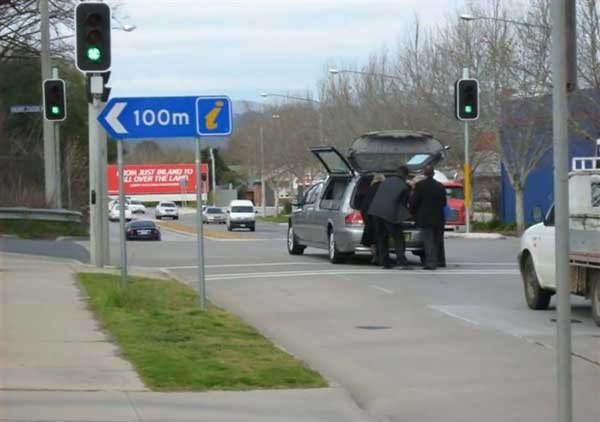 lost coffin on the road