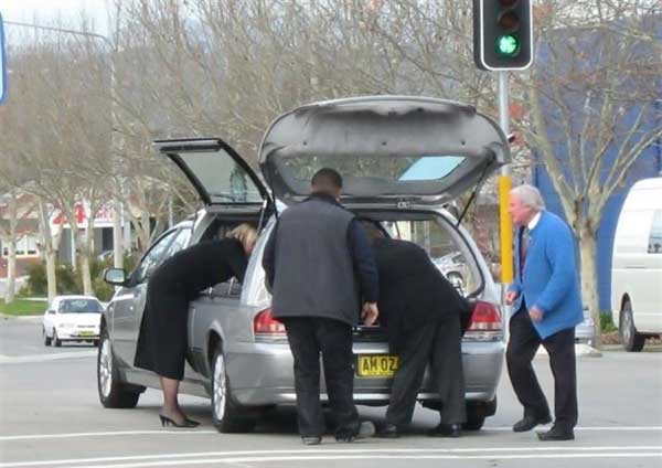 lost coffin on the road