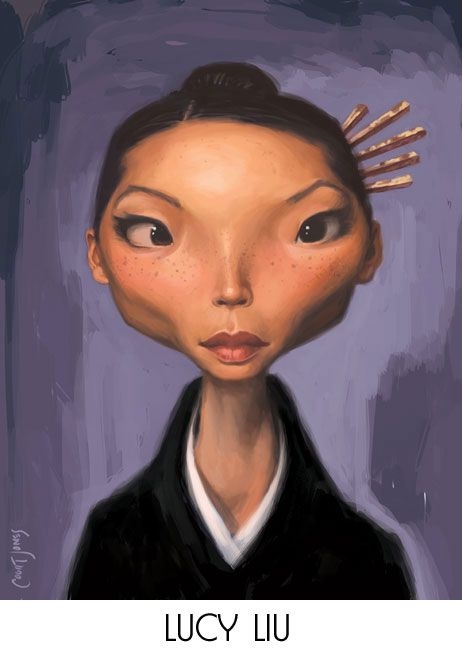 celebs caricature by Court Jones