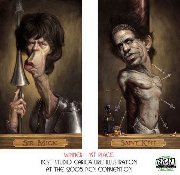 celebs caricature by Court Jones