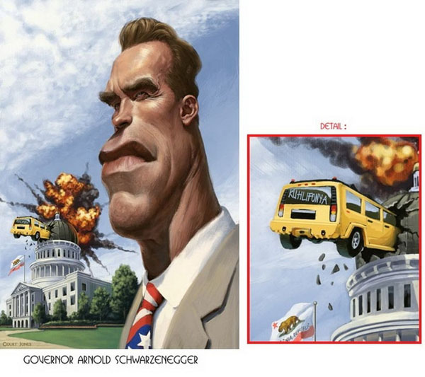 celebs caricature by Court Jones